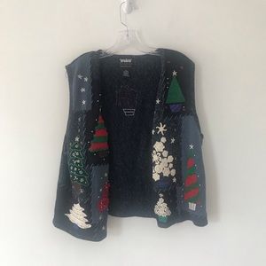 Designer originals studio sweater vest grandma core